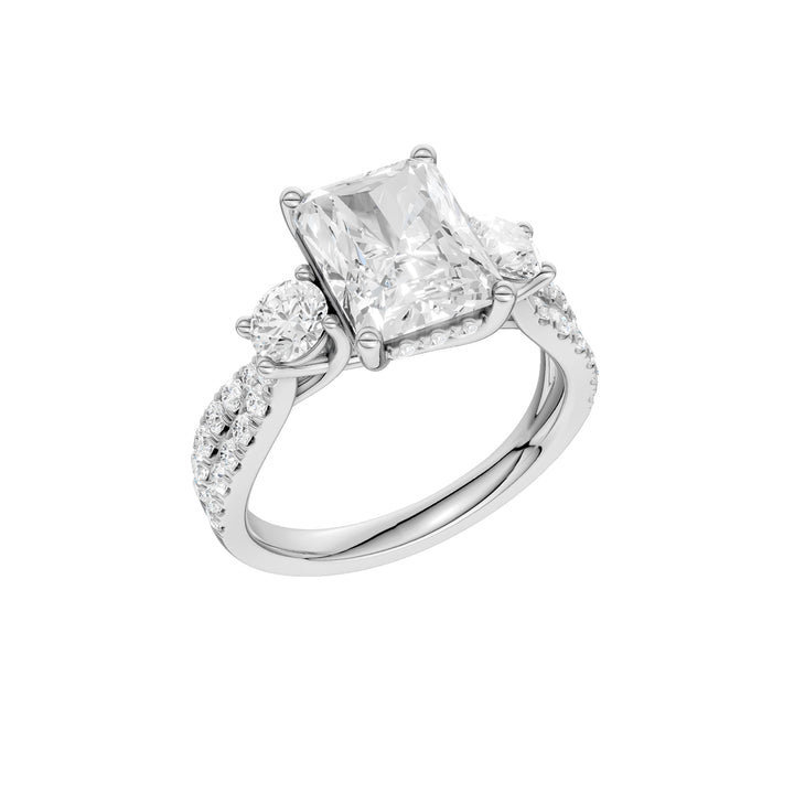 14K 4.00CT Lab Grown Diamond Engagement Ring