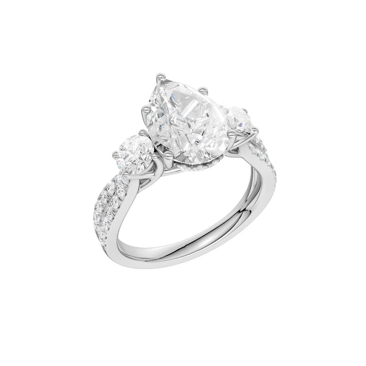 14K 4.00CT Lab Grown Diamond Engagement Ring