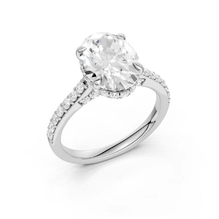 14K 3.50CT Lab Grown Diamond Engagement Ring