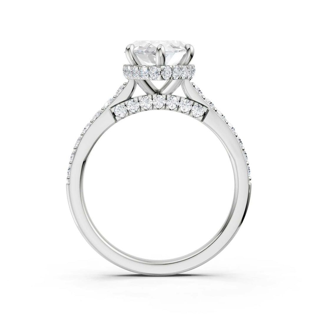 14K 3.50CT Lab Grown Diamond Engagement Ring