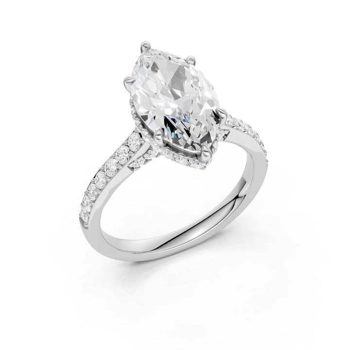 14K 3.50CT Lab Grown Diamond Engagement Ring