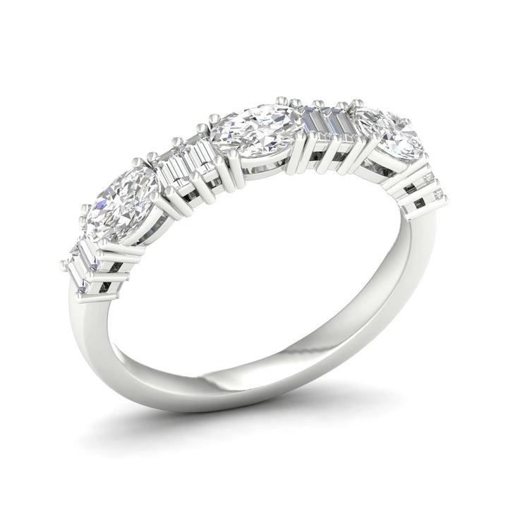 14K 1.00CT Fancy Lab Grown Diamond Band