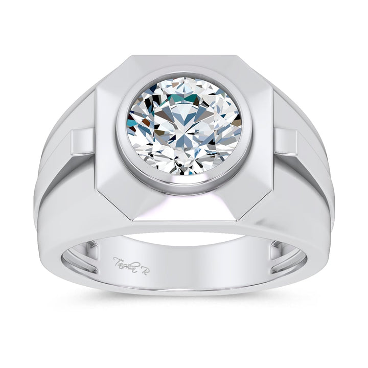 14K 3.00CT Lab Diamond Mens Ring