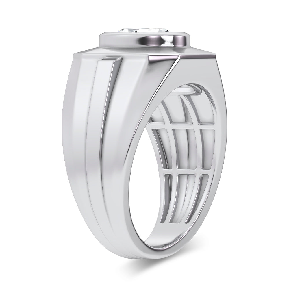 14K 3.00CT Lab Diamond Mens Ring