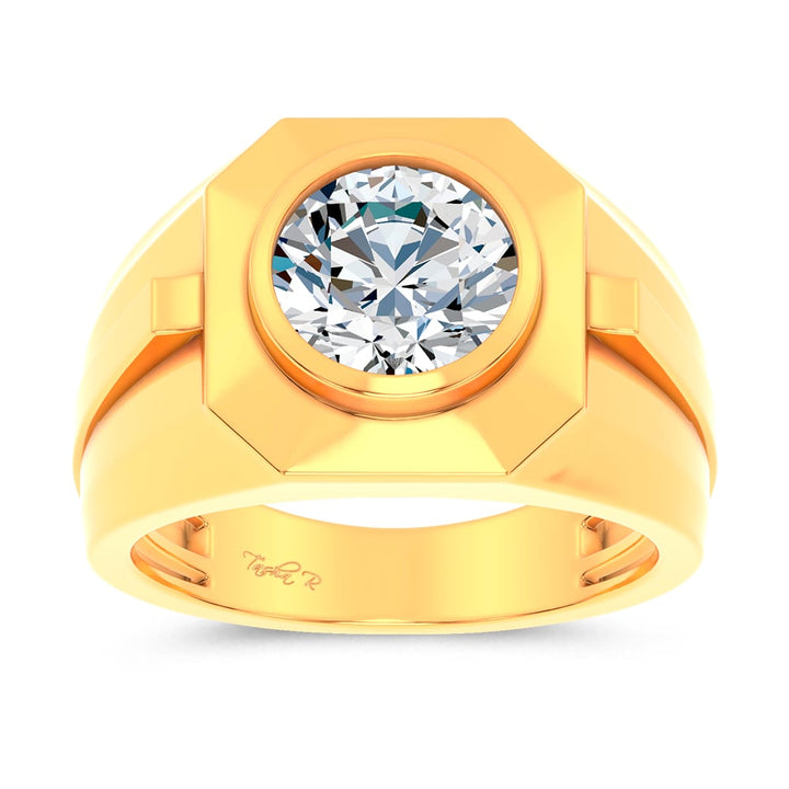 14K 3.00CT Lab Diamond Mens Ring