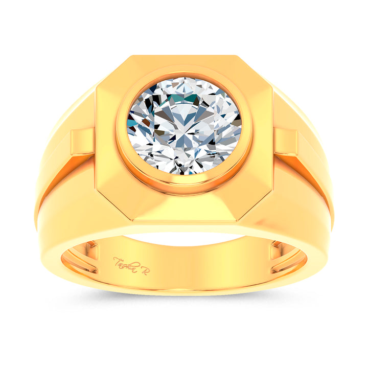 14K 3.00CT Lab Diamond Mens Ring