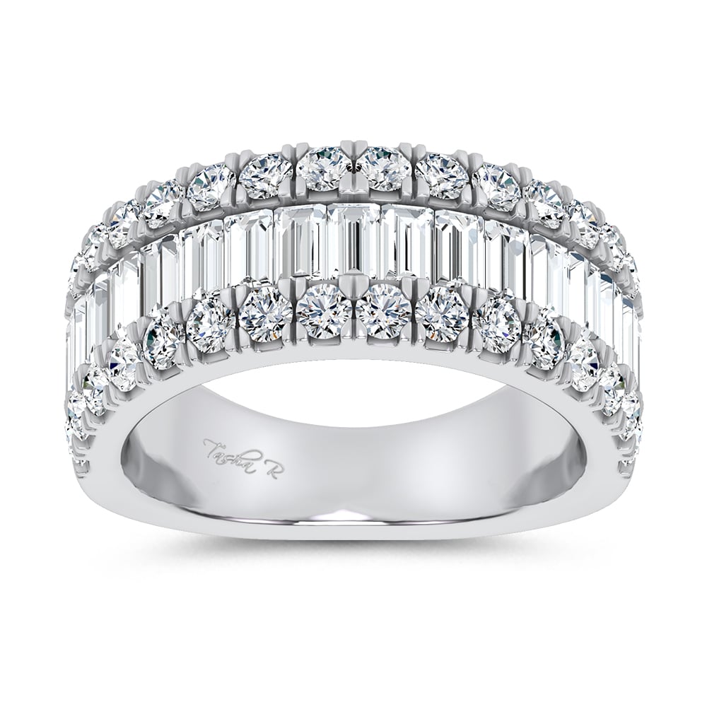 14K 2.00CT Lab Diamond  Fancy Band