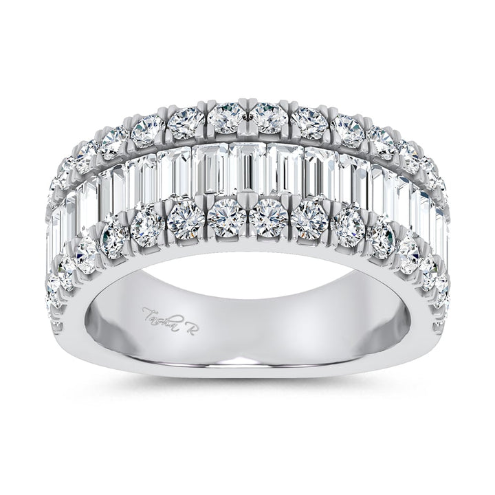 14K 2.00CT Lab Diamond  Fancy Band