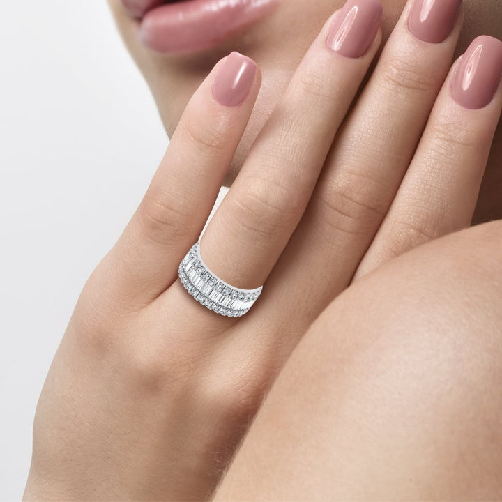 14K 2.00CT Lab Diamond  Fancy Band
