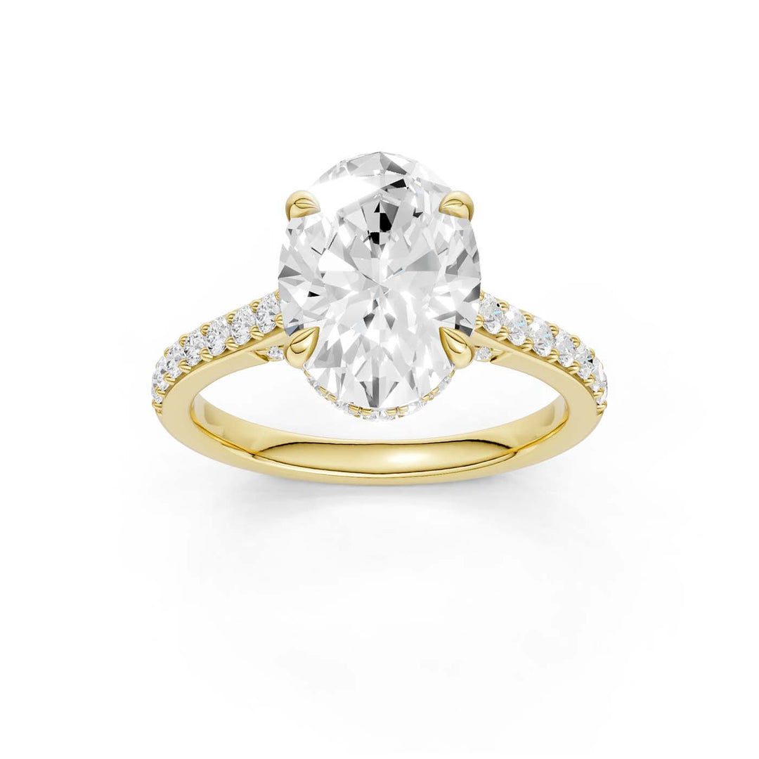 14K 3.50CT Lab Grown Diamond Engagement Ring