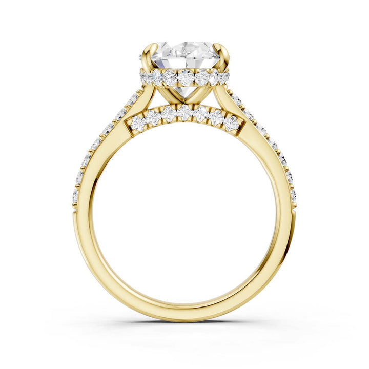 14K 3.50CT Lab Grown Diamond Engagement Ring