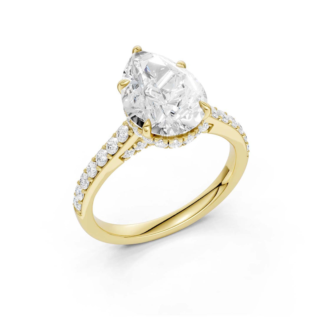 14K 3.50CT Lab Grown Diamond Engagement Ring