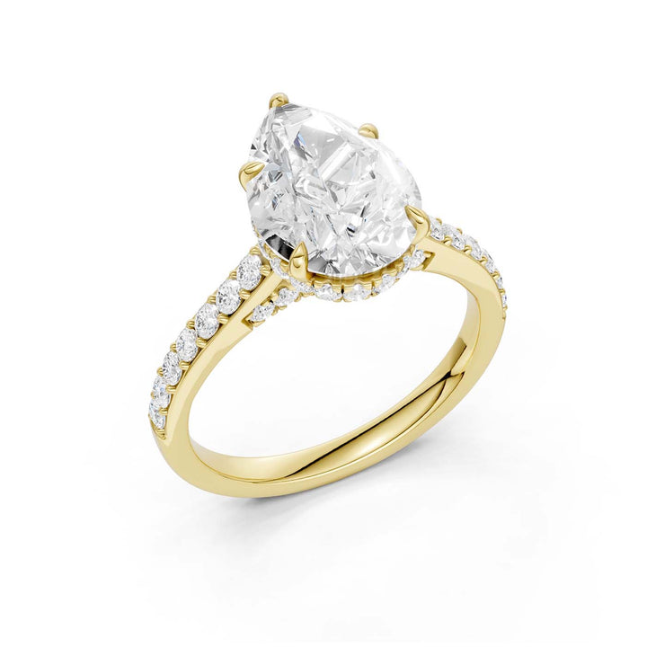 14K 3.50CT Lab Grown Diamond Engagement Ring