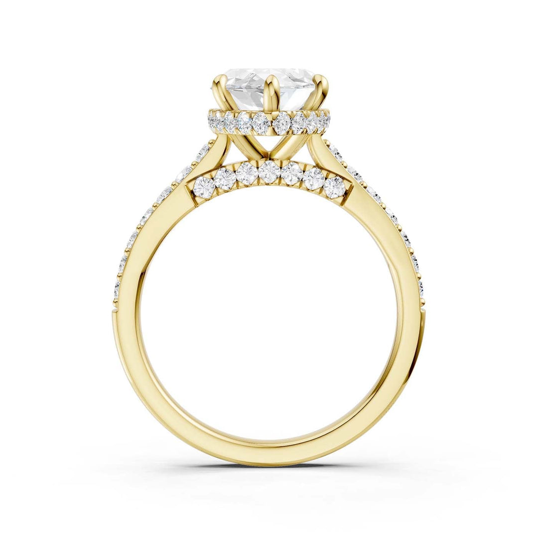 14K 3.50CT Lab Grown Diamond Engagement Ring