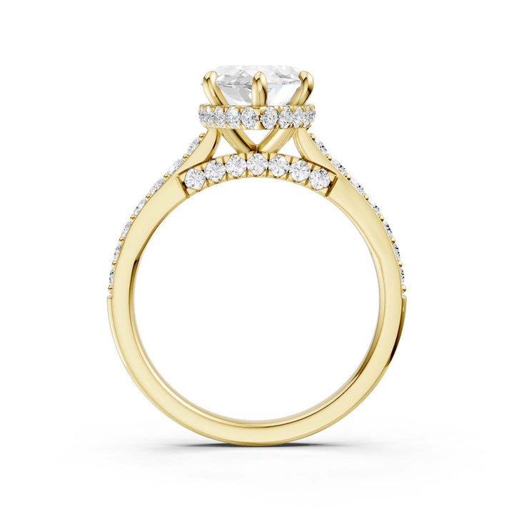 14K 3.50CT Lab Grown Diamond Engagement Ring