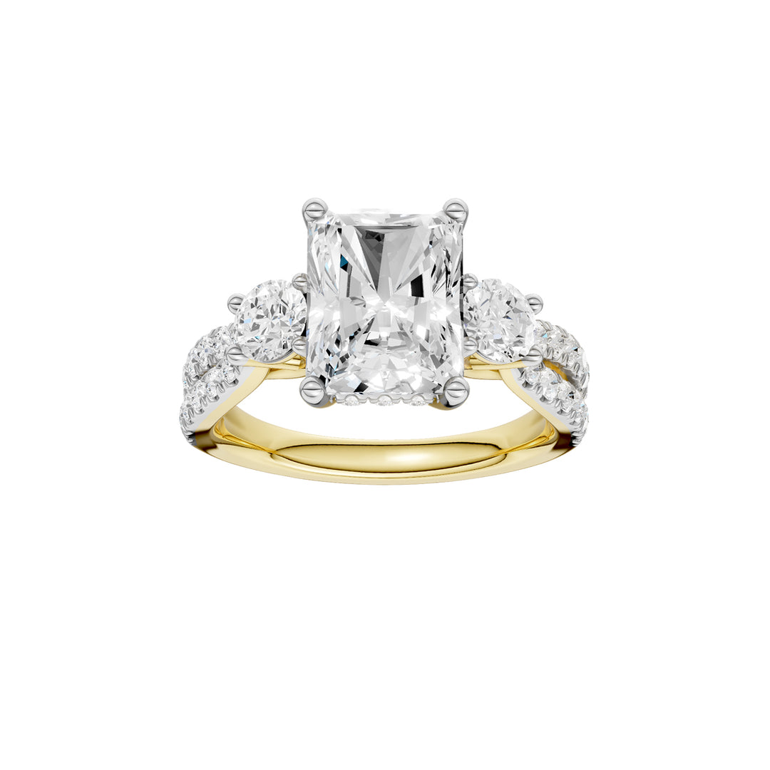14K 4.00CT Lab Grown Diamond Engagement Ring