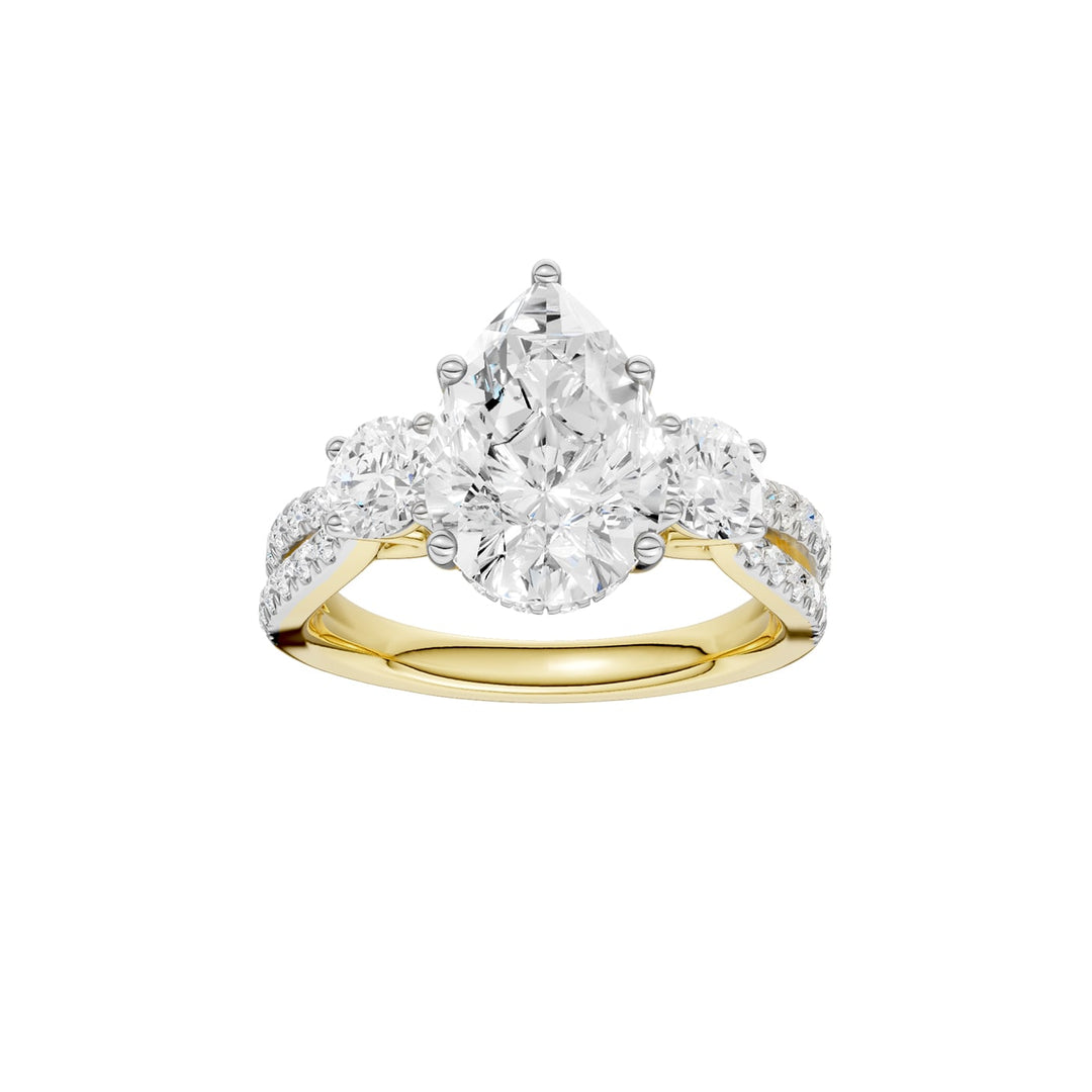 14K 4.00CT Lab Grown Diamond Engagement Ring