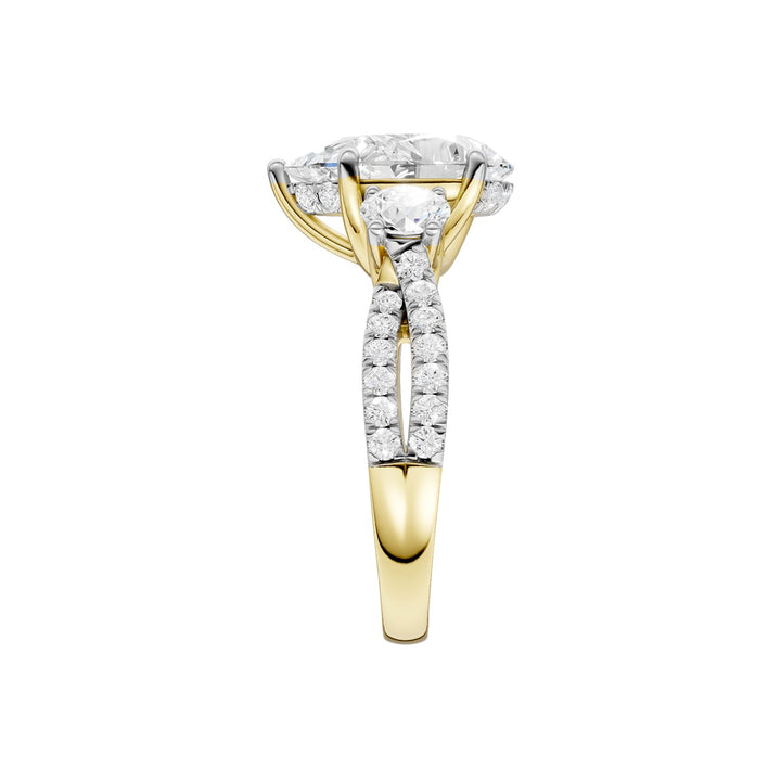 14K 4.00CT Lab Grown Diamond Engagement Ring