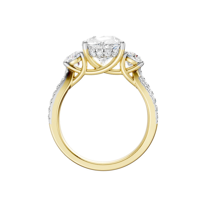 14K 4.00CT Lab Grown Diamond Engagement Ring