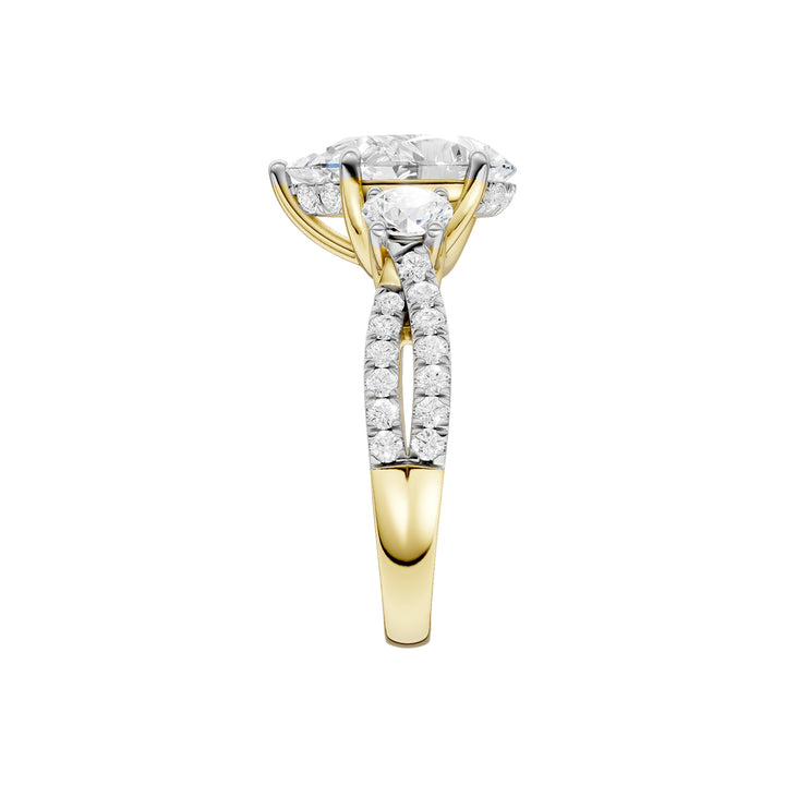 14K 4.00CT Lab Grown Diamond Engagement Ring