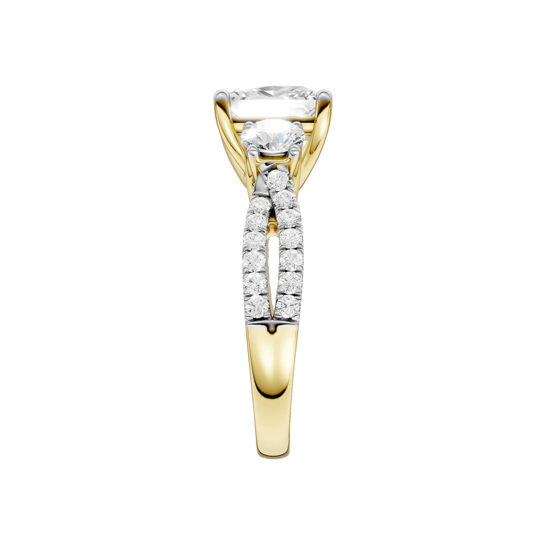 14K 4.00CT Lab Grown Diamond Engagement Ring