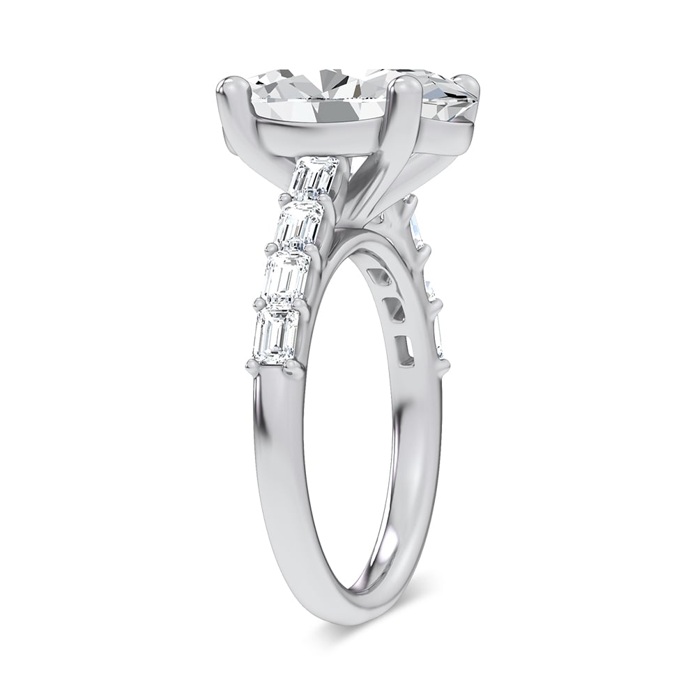 14K 5.72CT  Certified Lab Grown Engagement Ring