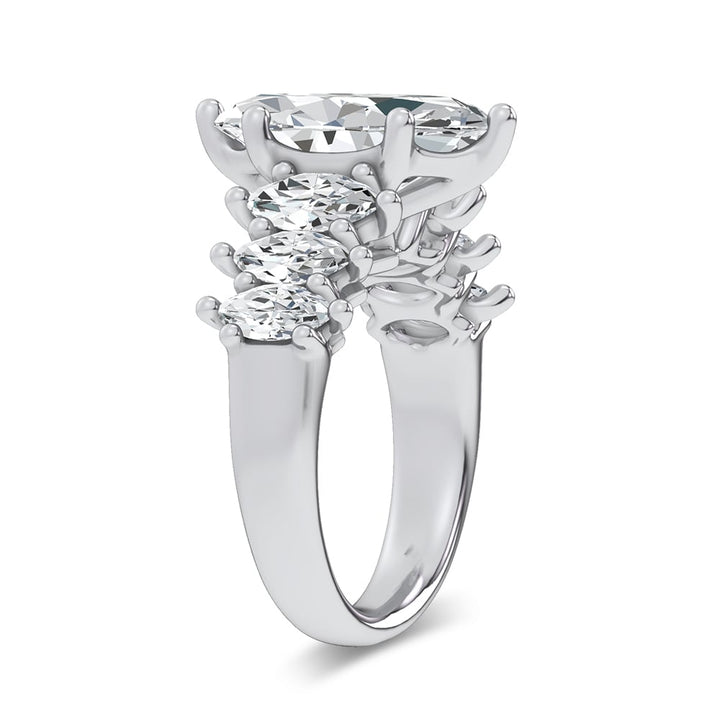 14K 4.56CT Certified Lab Grown Engagement Ring
