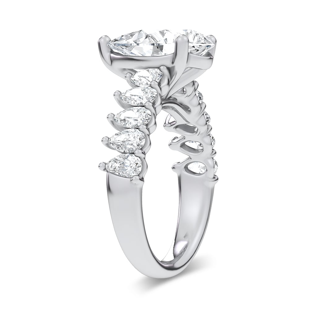 14K 4.20CT  Certified Lab Grown Engagement Ring