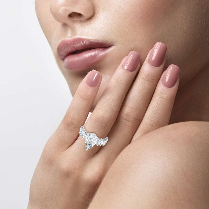 14K 4.20CT  Certified Lab Grown Engagement Ring