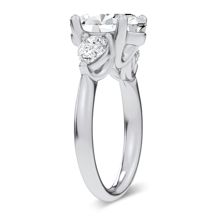 14K 3.80CT Certified Lab Grown Engagement Ring
