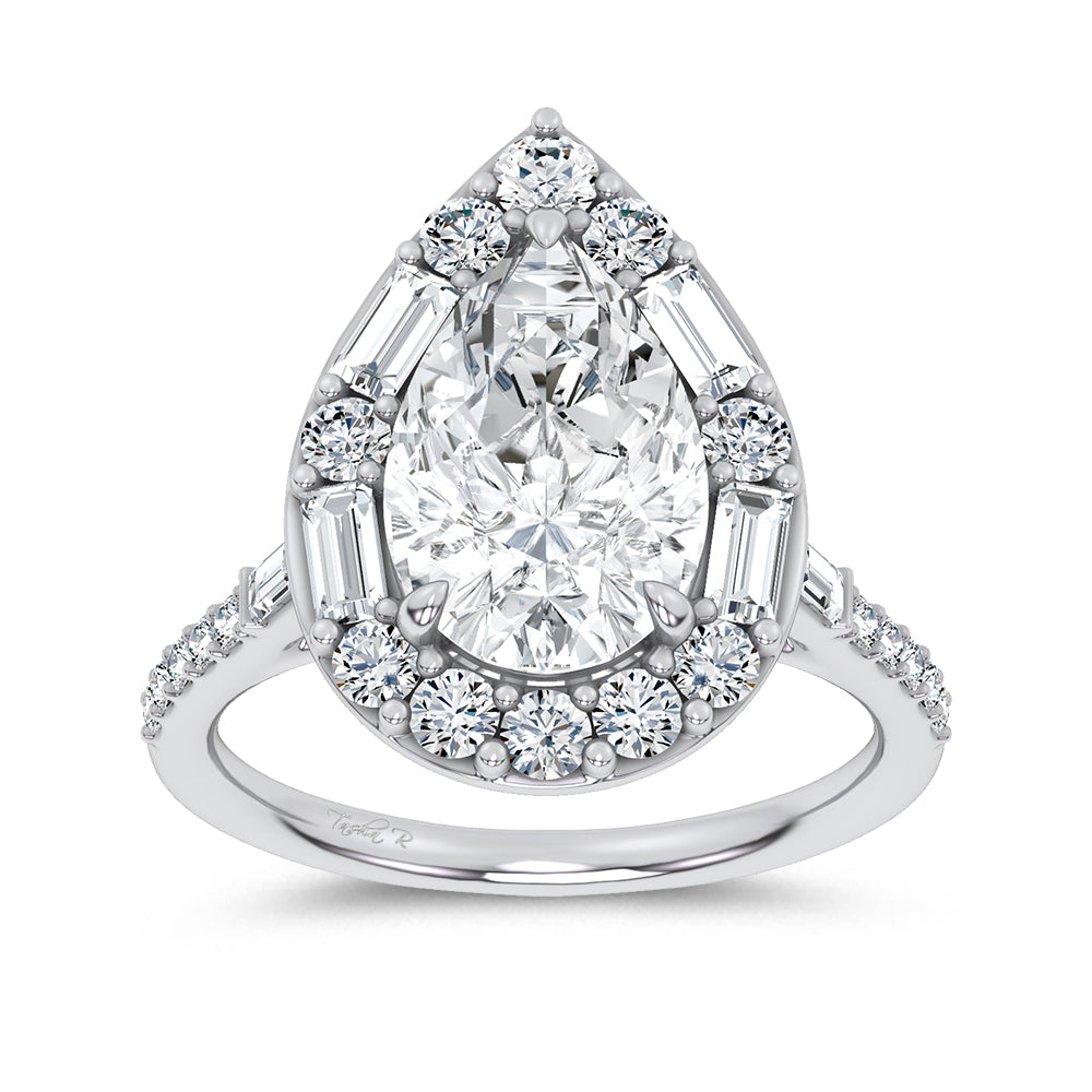14K 3.75CT Certified Lab Grown Engagement Ring