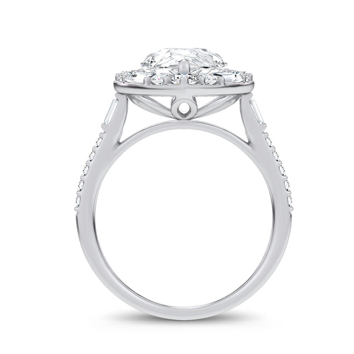 14K 3.75CT Certified Lab Grown Engagement Ring