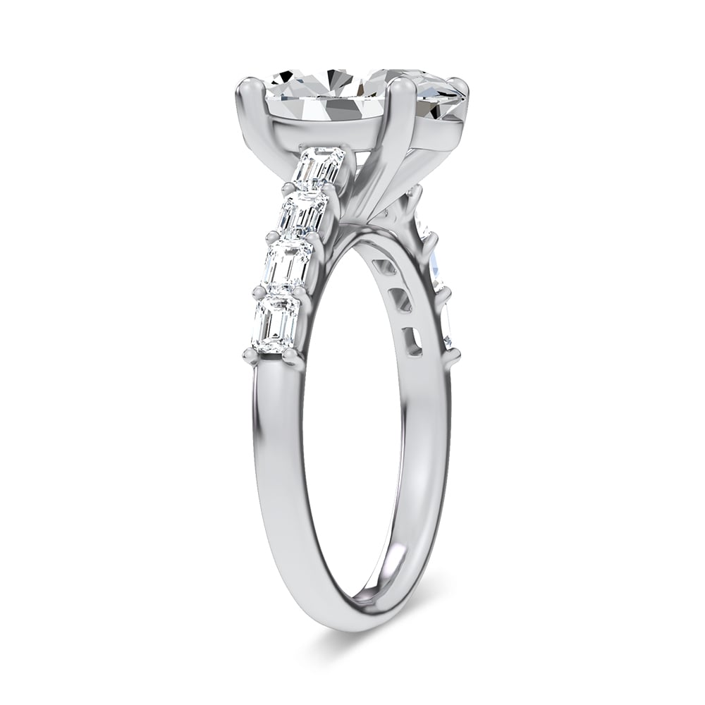 14K 3.60CT Certified Lab Grown Engagement Ring
