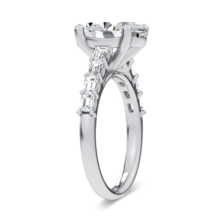 14K 3.60CT Certified Lab Grown Engagement Ring