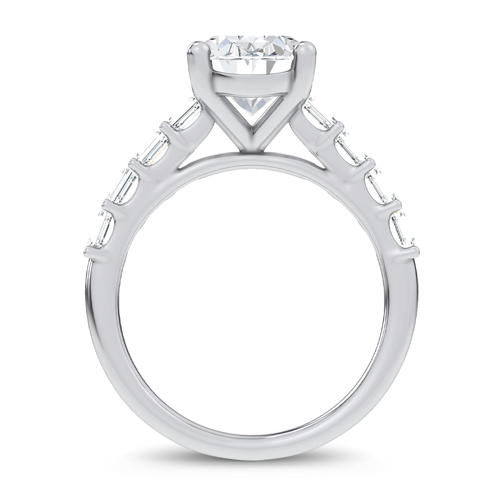 14K 3.60CT Certified Lab Grown Engagement Ring