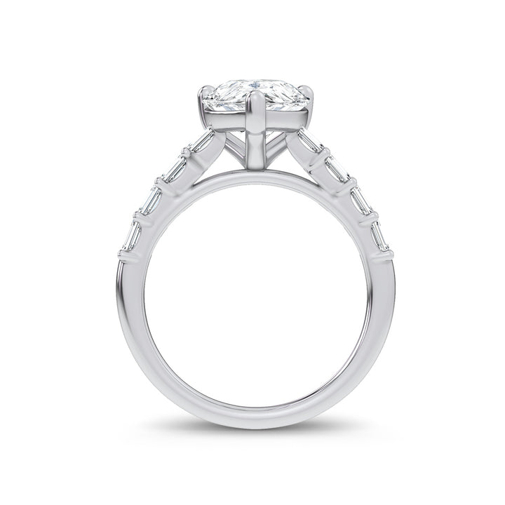 14K 3.64CT Certified Lab Grown Engagement Ring