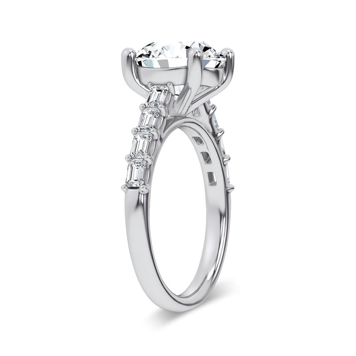14K 3.64CT Certified Lab Grown Engagement Ring