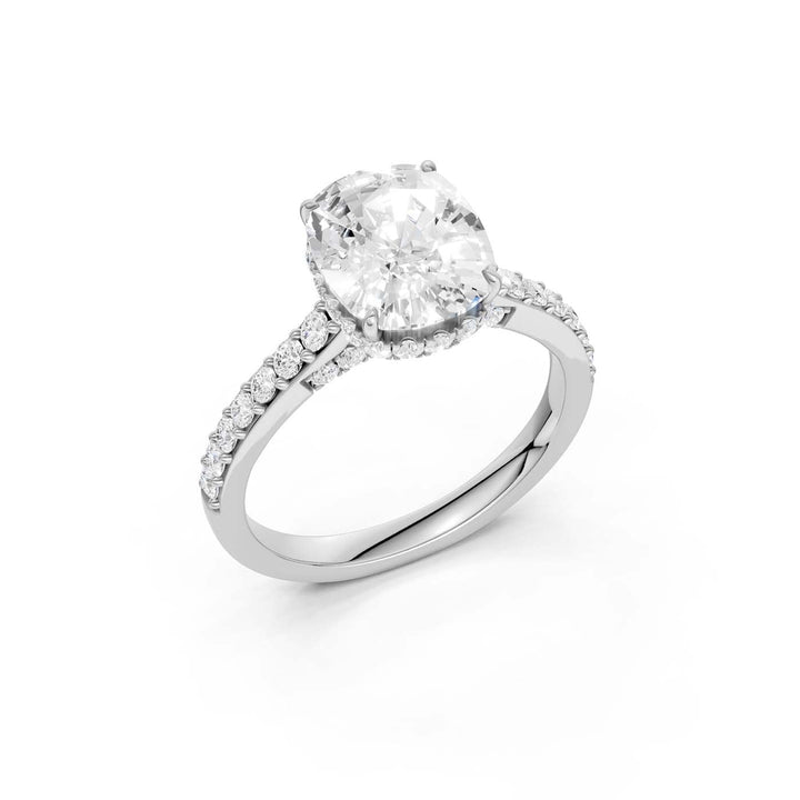 14K 3.50CT Lab Grown Diamond Engagement Ring