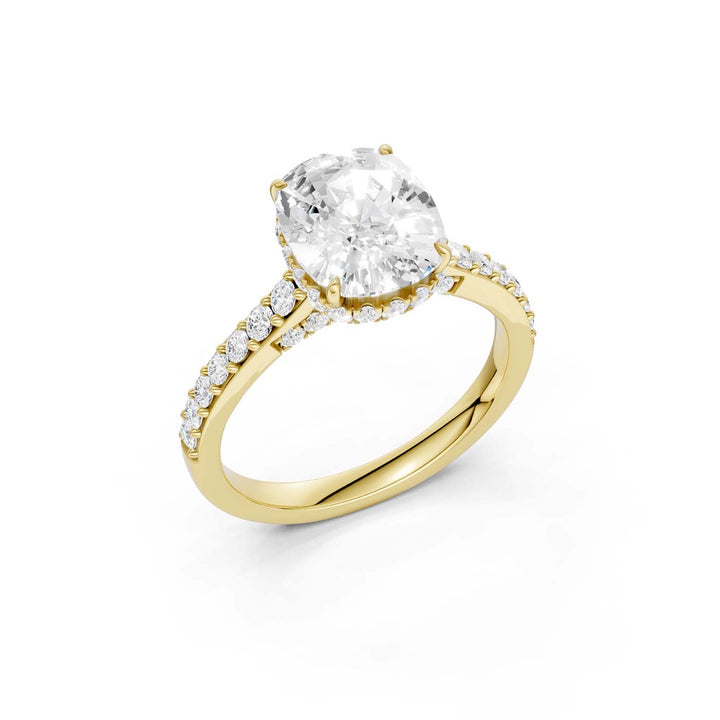 14K 3.50CT Lab Grown Diamond Engagement Ring