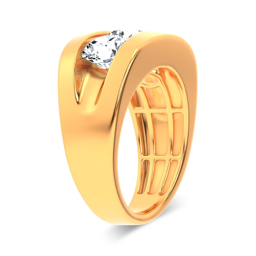 14k 3.20CT Certified Lab Grown Mens Ring