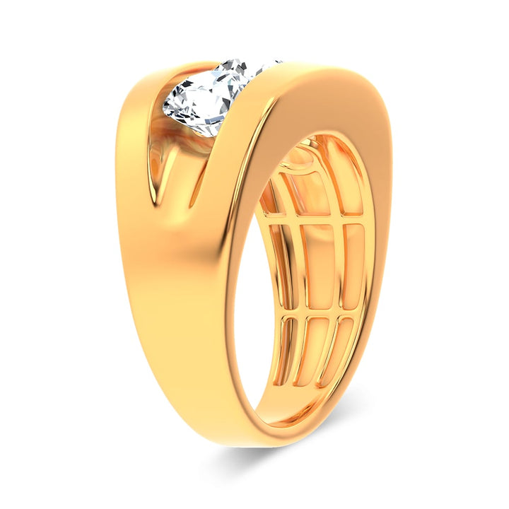 14k 3.20CT Certified Lab Grown Mens Ring