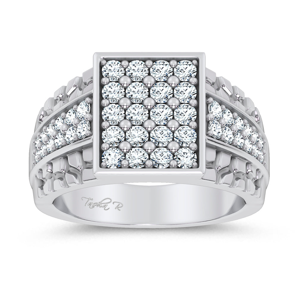 14K 1.50CT LAB GROWN Diamond Mens Ring