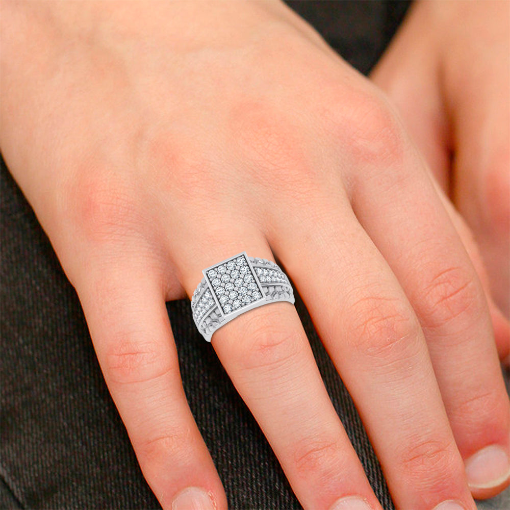 14K 1.50CT LAB GROWN Diamond Mens Ring