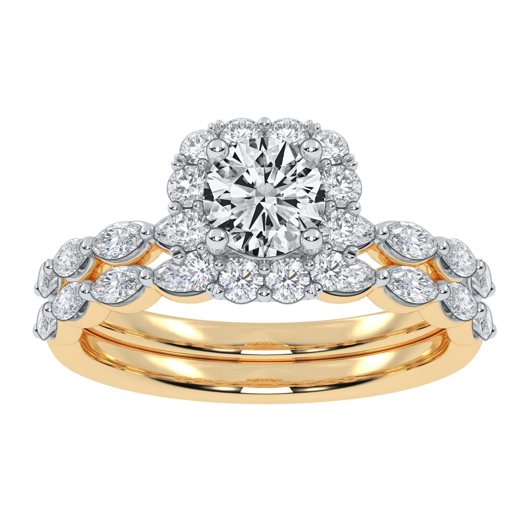 10K 1.25CT Certified Lab Grown Diamond Bridal Set
