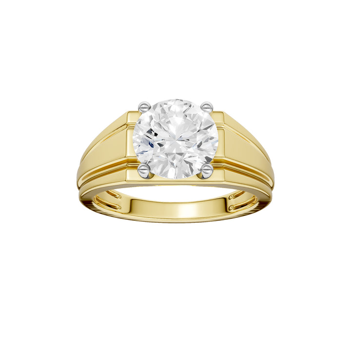 14K 3.00CT  Certified Lab Grown Diamond Mens Ring