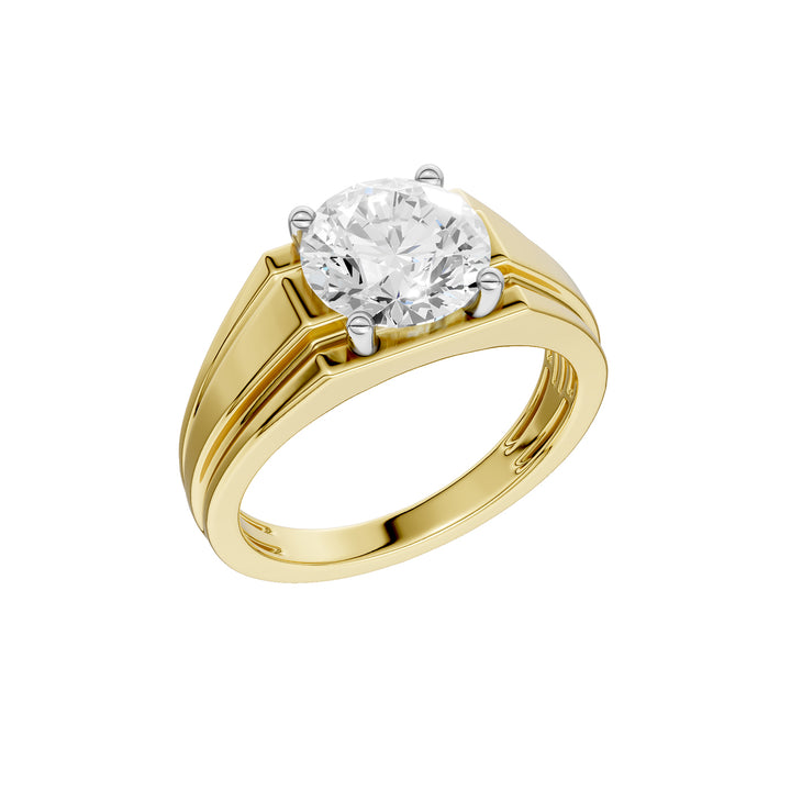 14K 3.00CT  Certified Lab Grown Diamond Mens Ring