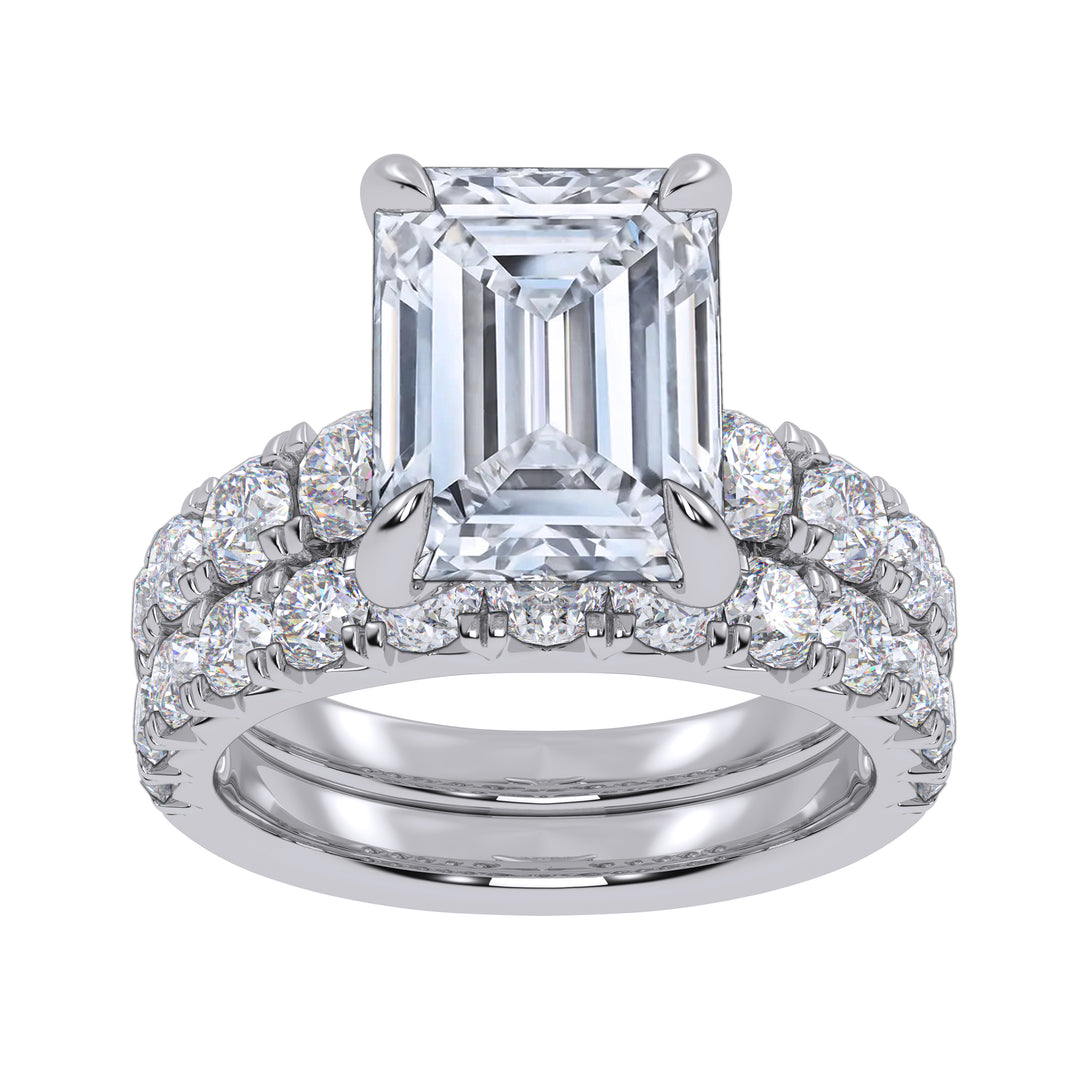 14K 5.04CT Certified Lab Grown Diamond Bridal Set