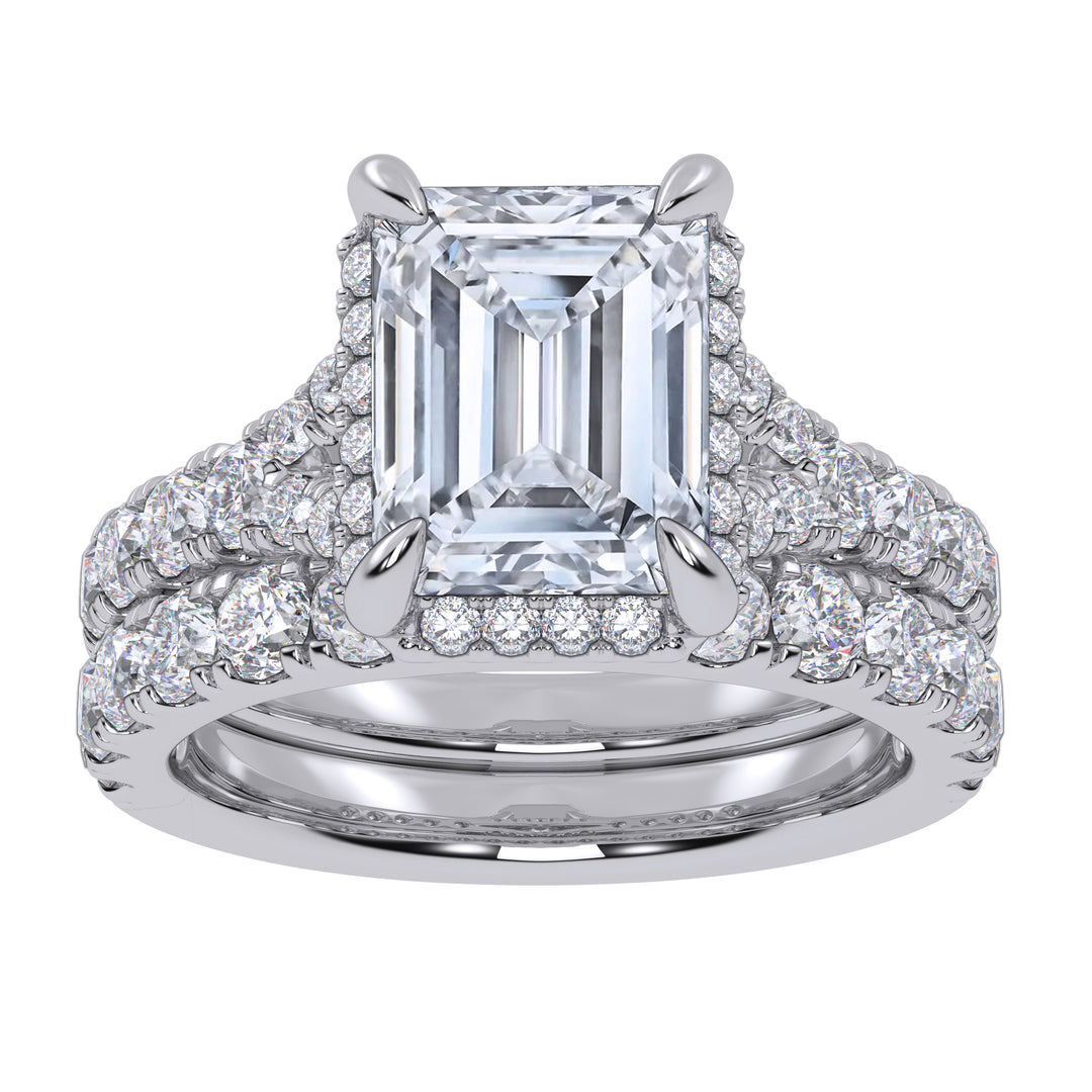14K 4.53CT Certified Lab Grown Diamond Bridal Set