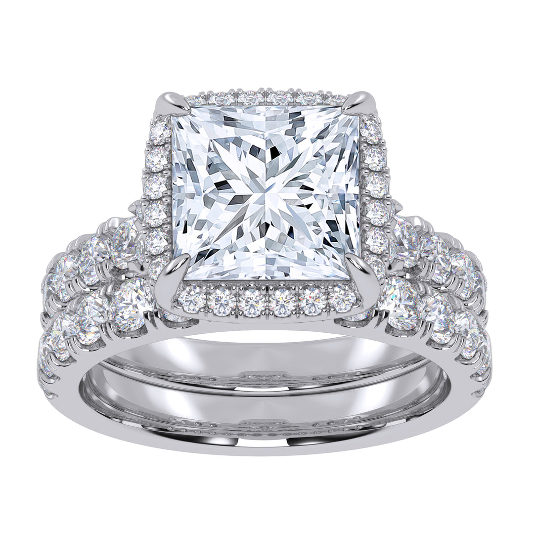 14K 4.53CT Certified Lab Grown Diamond Bridal Set