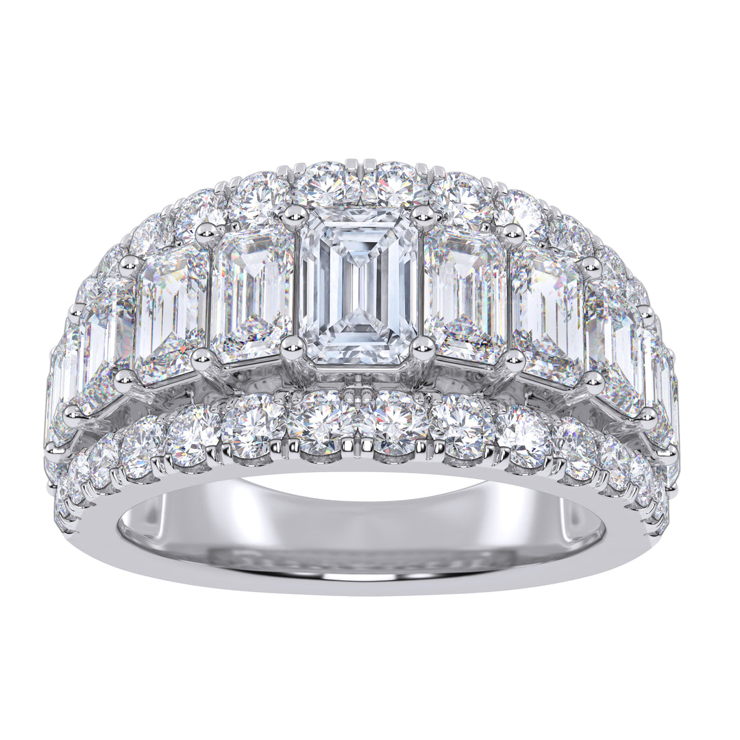 14K 4.00CT Certified Lab Grown Mens Band